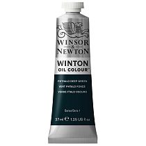 Краска масляная художественная Winsor&Newton "Winton", 37мл, туба, фтало-зеленый темный