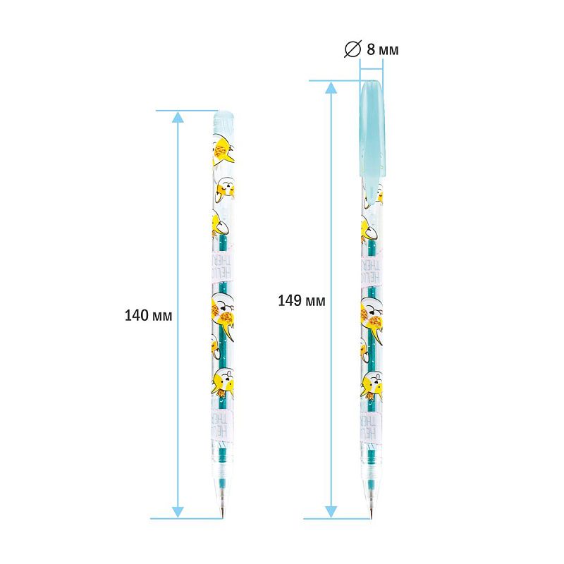 Набор гелевых ручек ArtSpace "Милые зверушки" 06цв., 1,0мм, с блестками, ПВХ чехол 