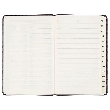 Телефонная книга А5, 80л., кожзам, BG "Reptile. Burgundy", с вырубкой