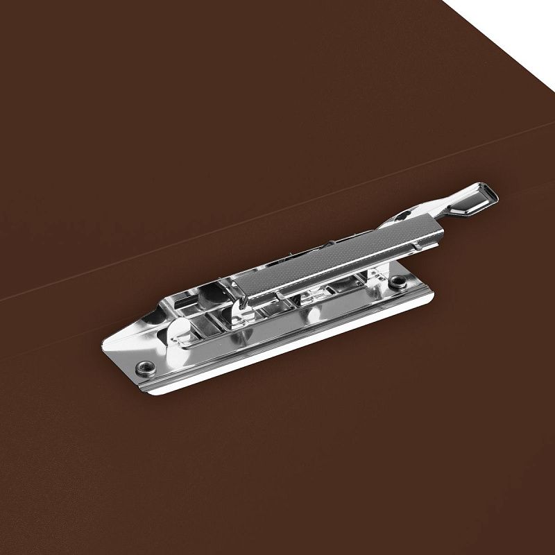 Папка с боковым зажимом СТАММ "Диагональ" А4, 17мм, 700мкм, пластик, шоколад 