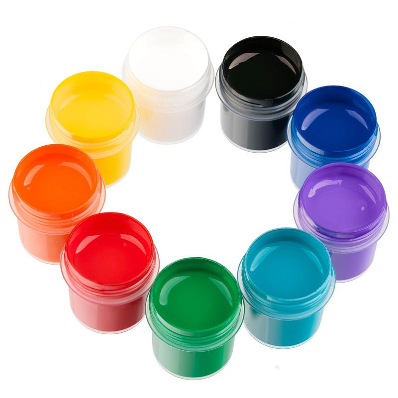 Краски по ткани акриловые Гамма "Хобби", 9цв, 17,5мл, картон.упак.