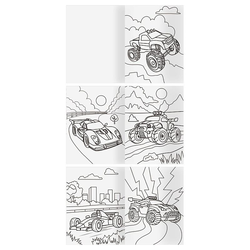 Раскраска А4,  8 стр. ТРИ СОВЫ "Раскраски для мальчиков"