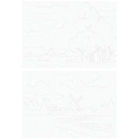 Папка для акварели, с эскизом, 10л., А4, ArtSpace "Пейзажи", 180г/м2