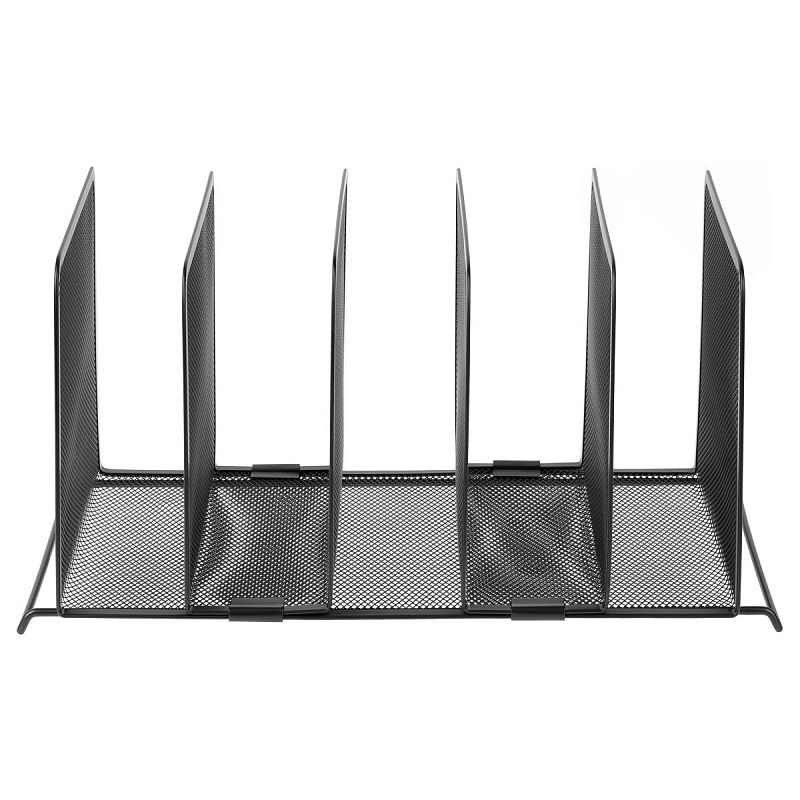 Лоток-сортер вертикальный СТАММ, металл, 5 секций, черный