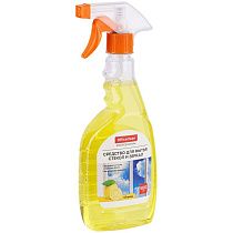 Средство для мытья стекол и зеркал OfficeClean "Лимон"с изопропиловым спиртом, 500мл, с курком 