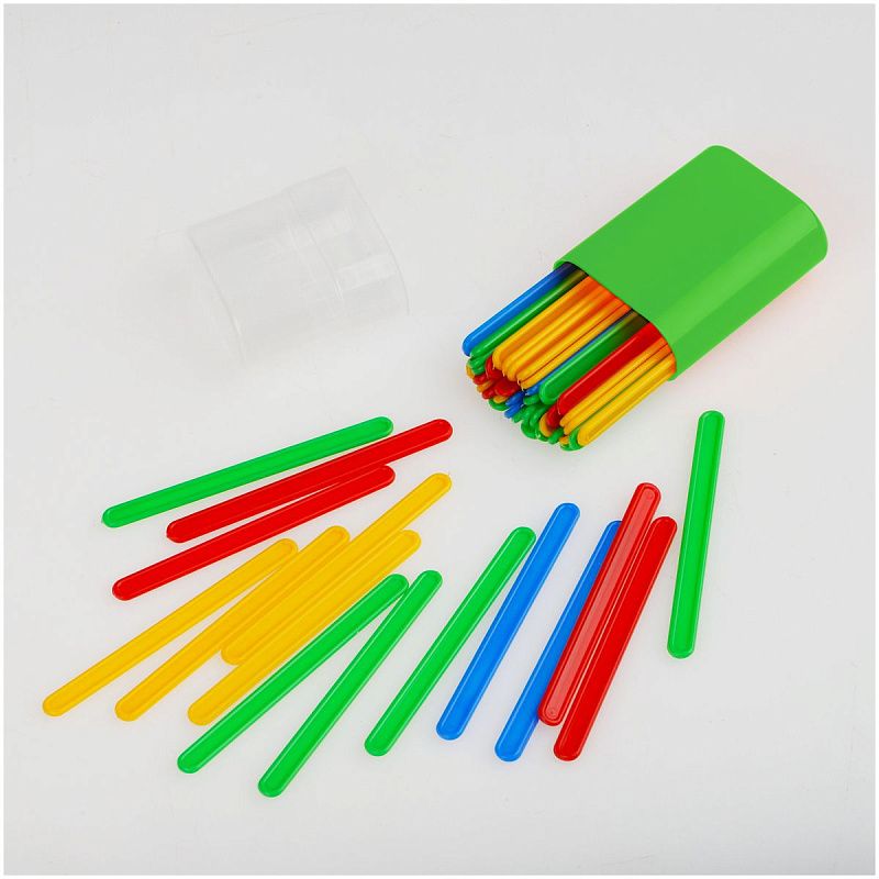 Набор счетных палочек СТАММ, 50шт. в пенале, ассорти 