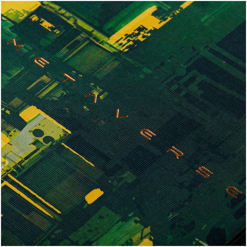 Записная книжка А5 80л. ЛАЙТ, кожзам, Greenwich Line "Future. Parallel world", с резинкой, тиснение фольгой, блок в линию