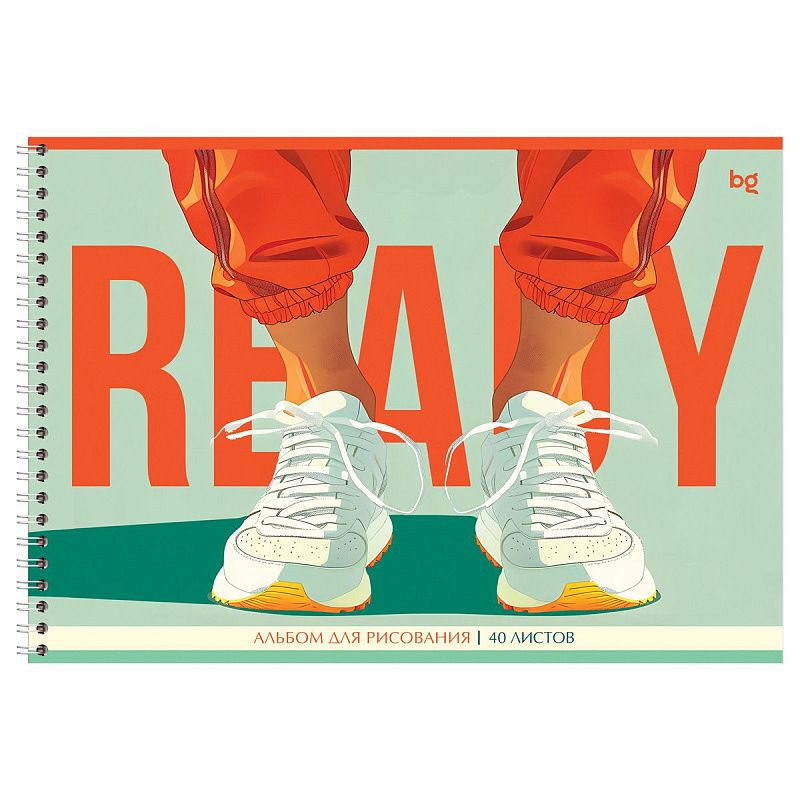 Альбом для рисования 40л., А4, на гребне BG "Ready"