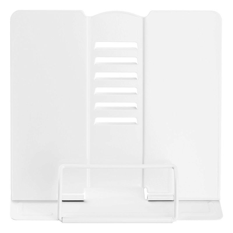 Подставка для книг СТАММ, металлическая, регулируемый угол наклона, белая 