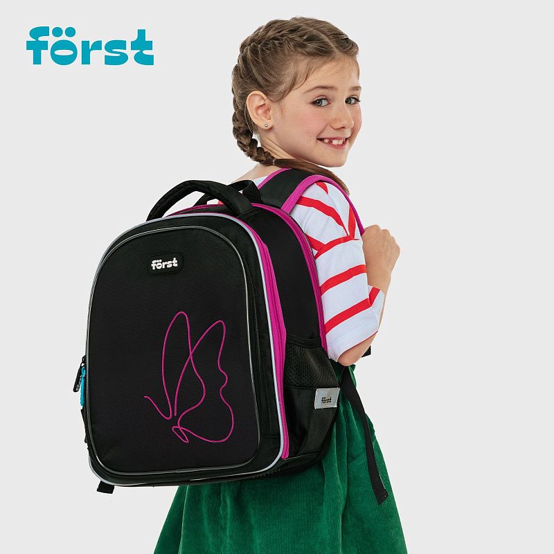 Рюкзак Först F-Cloud "Butterfly Harmony" 37*28,5*16,5см, 3 отделения, 3 кармана, анатомическая спинка 