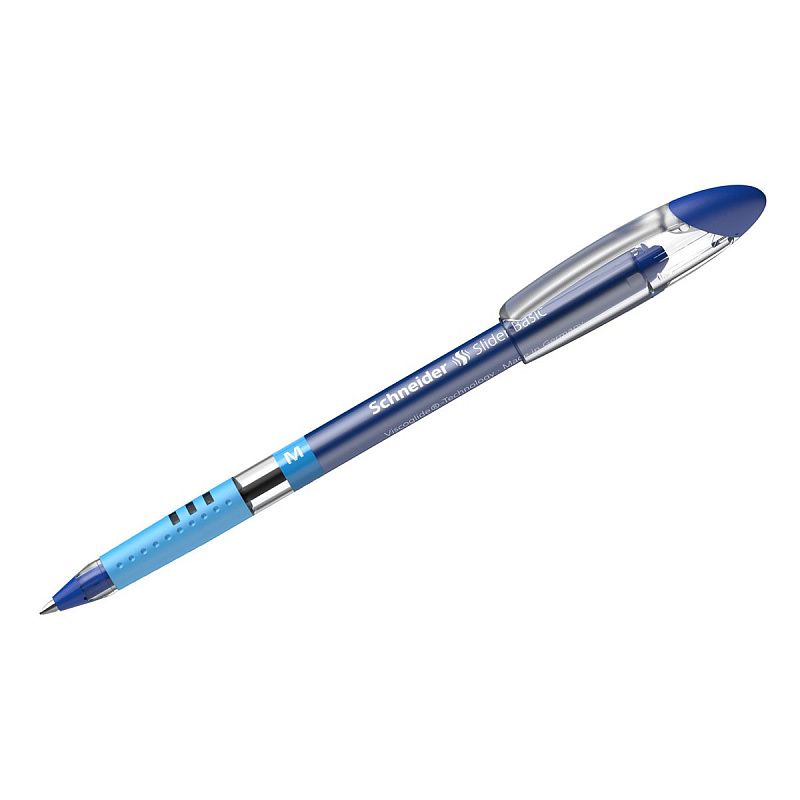 Ручка шариковая Schneider "Slider Basic" синяя, 1,0мм, грип 