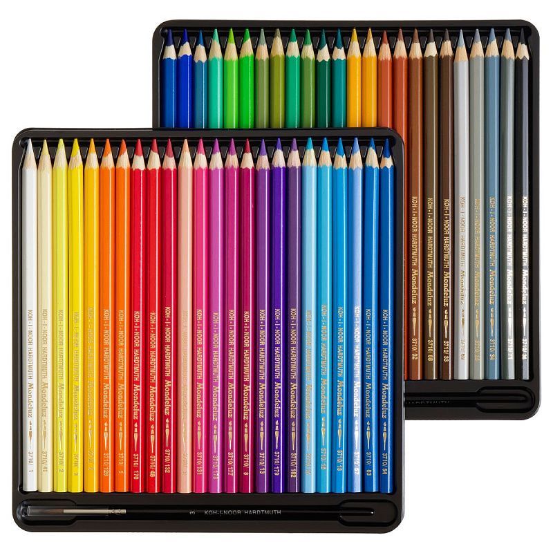 Карандаши акварельные Koh-I-Noor "Mondeluz Old Man", 48цв., заточен., кисть+точилка, картон, европодвес