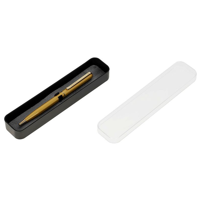 Ручка шариковая Luxor "Alenia" синяя, 1,0мм, корпус золото, поворотный механизм, футляр 