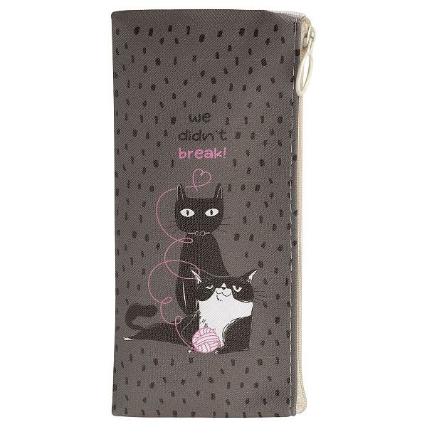 Пенал мягкий 200*100 MESHU "Cats", искусственная кожа