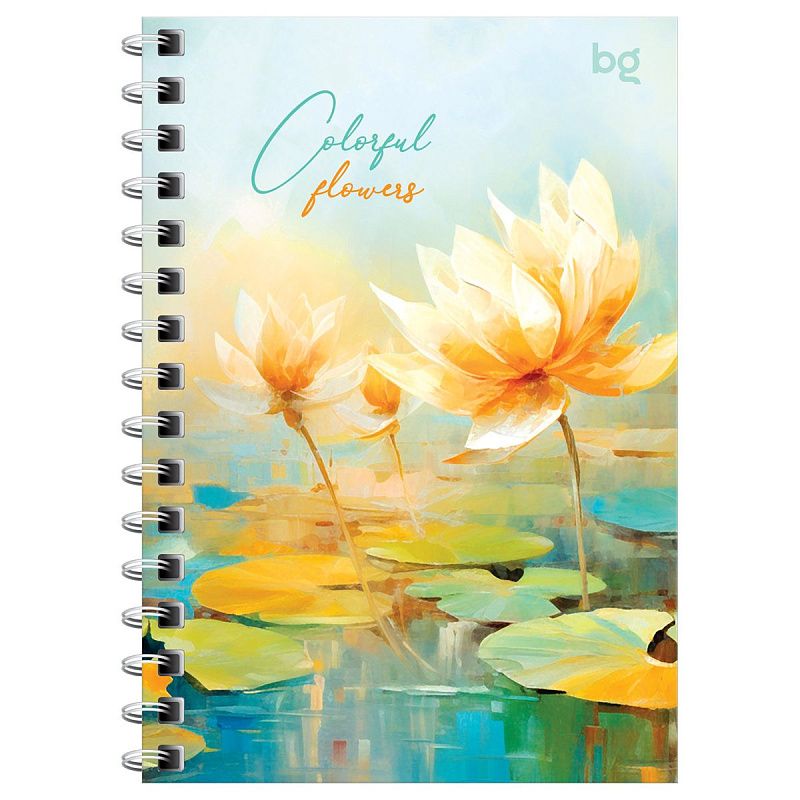 Записная книжка А6 120л. на гребне BG "Цветочный стиль"