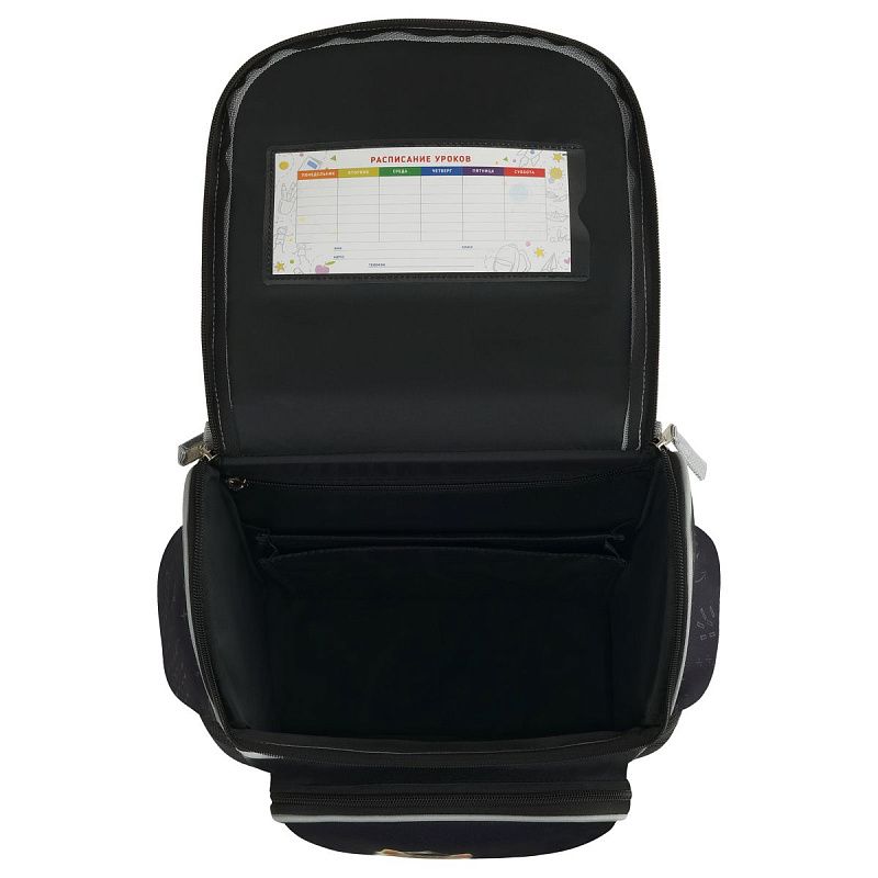 Ранец ArtSpace Junior "Cat on black" 37*28*21см, 1 отделение, 3 кармана, анатомическая спинка 