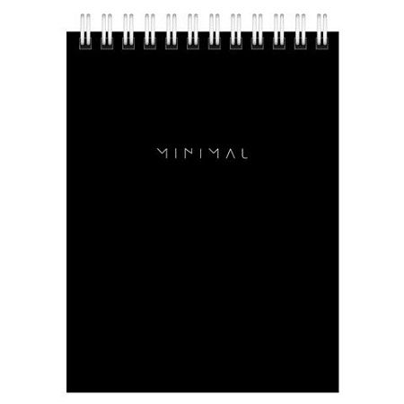 Блокнот МАЛЫЙ ФОРМАТ А6 108х145 мм, 40 л., гребень, картон, клетка, BRAUBERG "Minimal Classic", 116428