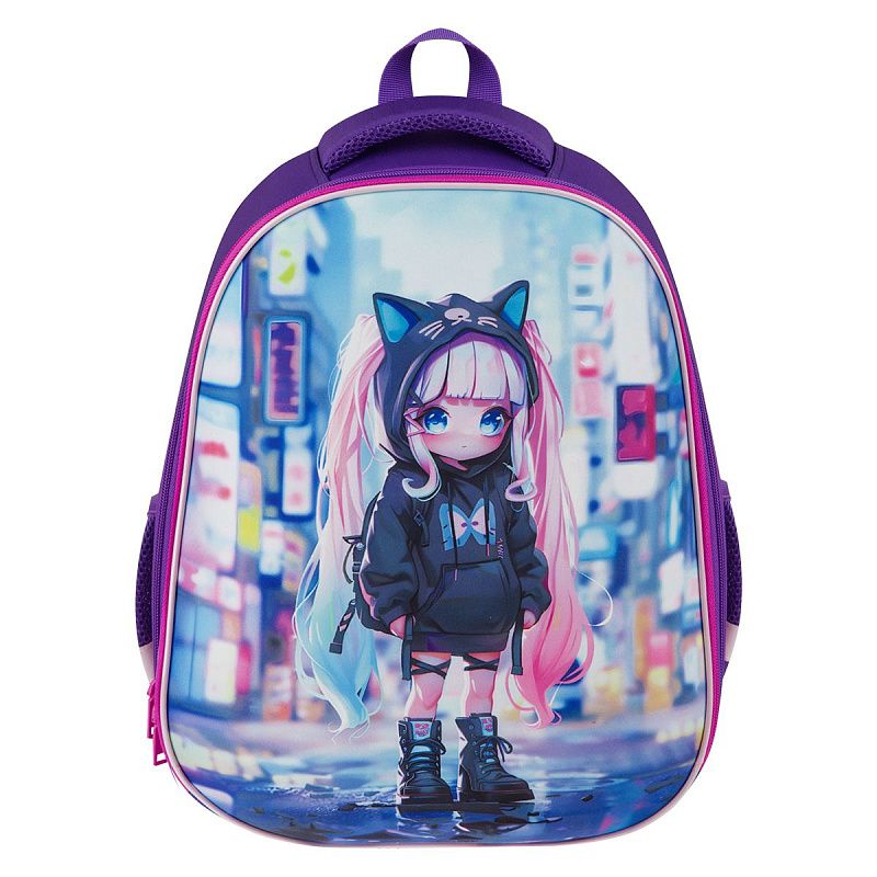 Ранец ArtSpace School Friend "City style" 39*30*18см, 2 отделения, 2 кармана, анатомическая спинка 