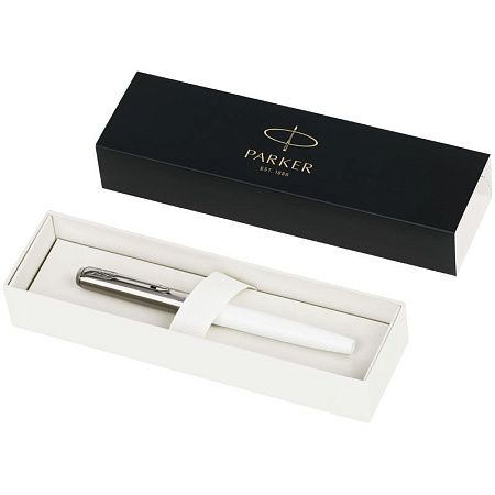 Ручка перьевая Parker "Jotter Originals White Chrome CT" синяя, 0,8мм, подарочная упаковка 