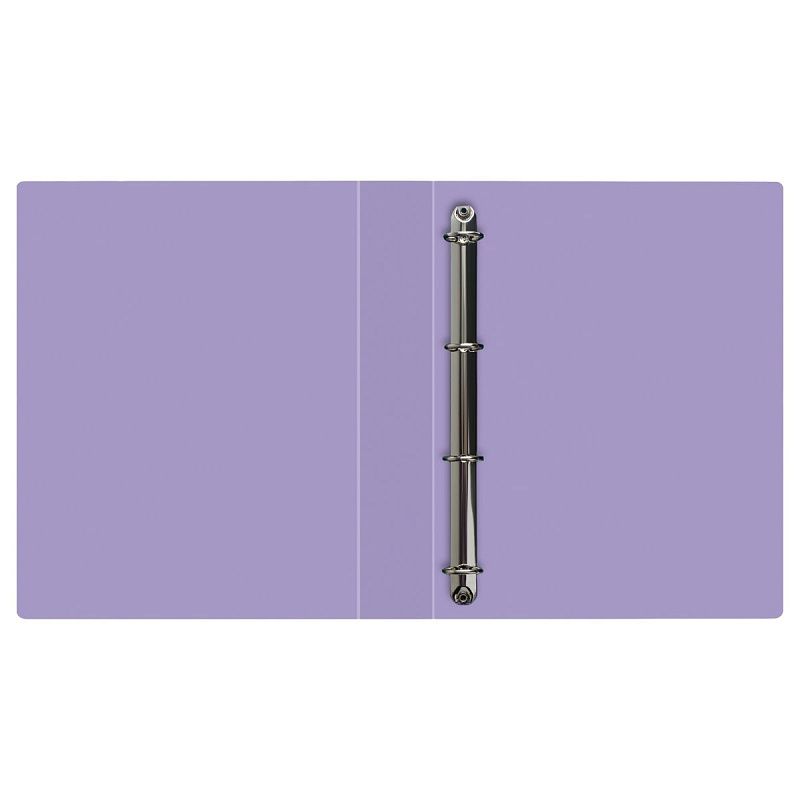 Папка на 4 кольцах СТАММ А4, 40мм, 500мкм, пластик, пастель, фиолетовая 