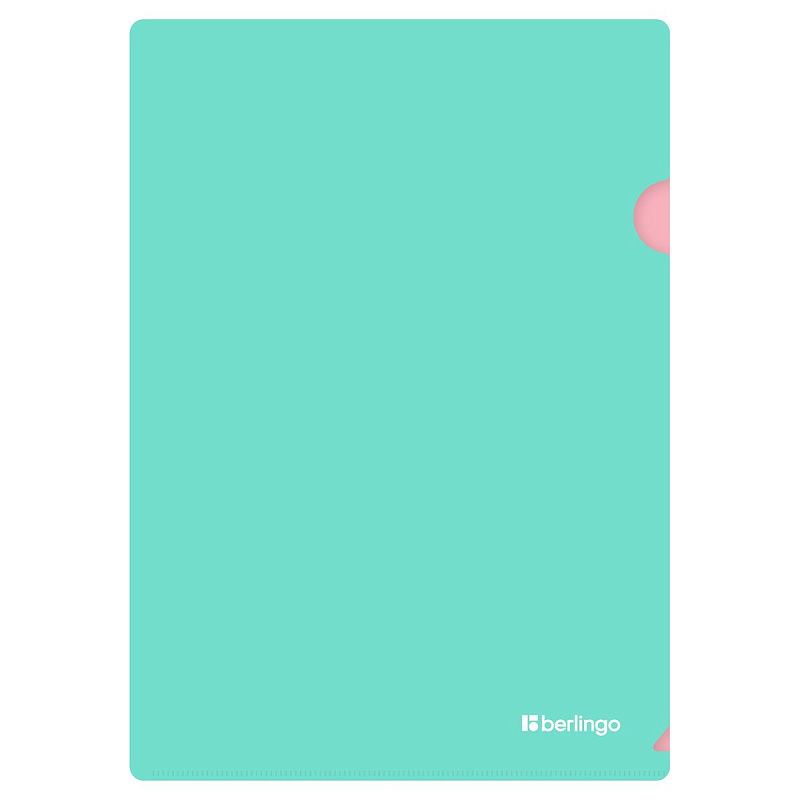 Папка-уголок Berlingo "Haze" А4, 200мкм, софт-тач, двухцветная, розовая/мятная