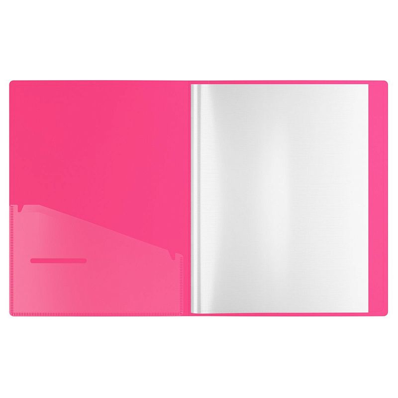 Папка с 40 вкладышами Berlingo "Your Way", 24мм, 600мкм, розовый неон, с внутр. карманом 