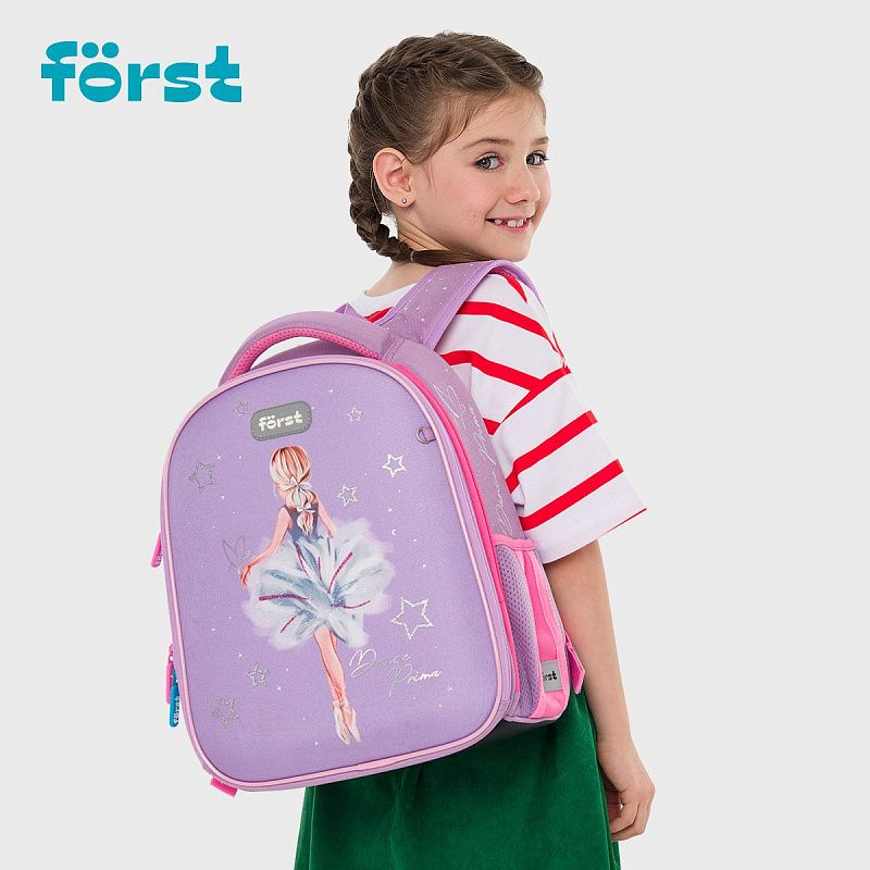 Ранец Först F-Top облегченный "Dance Dream" 36*28*15см, 2 отделения, 2 кармана, анатомическая спинка 