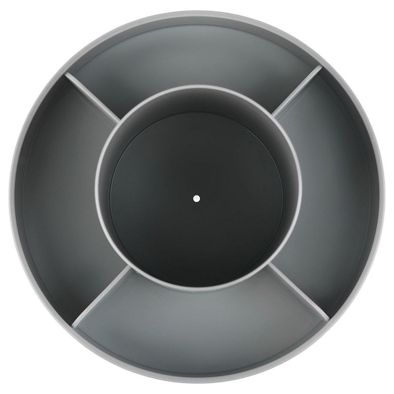 Настольная подставка СТАММ "Метеор", пластиковая, серая