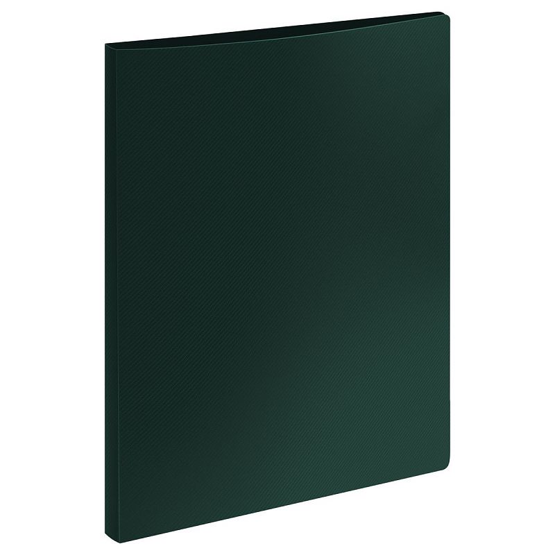 Папка с боковым зажимом СТАММ "Диагональ" А4, 17мм, 700мкм, пластик, изумруд 