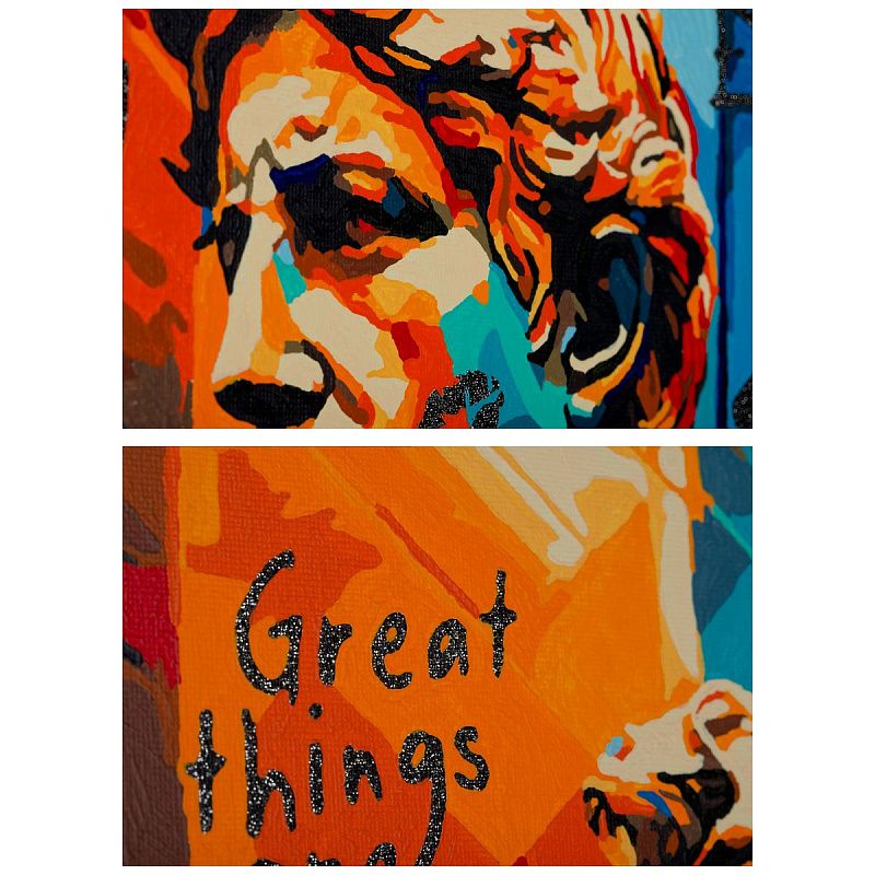 Картина по номерам на холсте с глиттером ТРИ СОВЫ "Арт", 40*50, с акриловыми красками и кистями