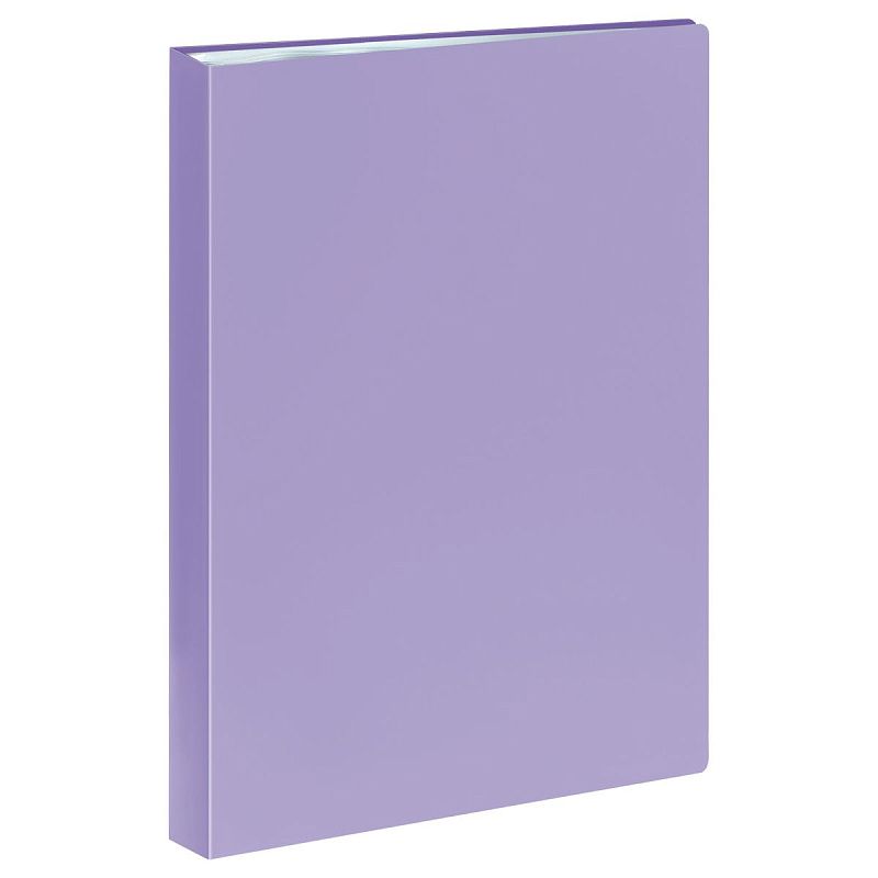 Папка с 60 вкладышами СТАММ А4, 21мм, 500мкм, пластик, пастель, фиолетовая