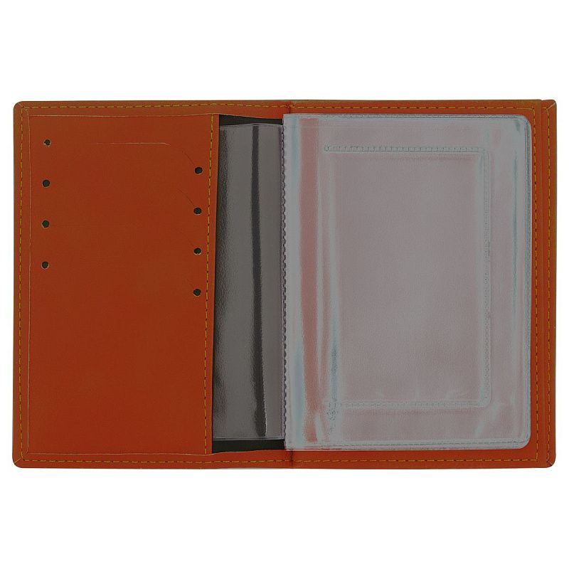 Обложка для автодокументов + паспорт OfficeSpace "AutoFiles", экокожа, коричневая 