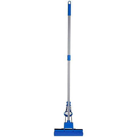 Швабра самоотжимная OfficeClean Professional с губ. насадкой, ПВА 27см, ролик. отжим, телеск. ручка 70-125