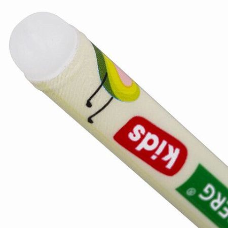 Ручки стираемые гелевые BRAUBERG KIDS "AVOCADO", СИНИЕ, КОМПЛЕКТ 12 ШТУК, игольчатый наконечник 0,5 мм, линия 0,35 мм, 144100 