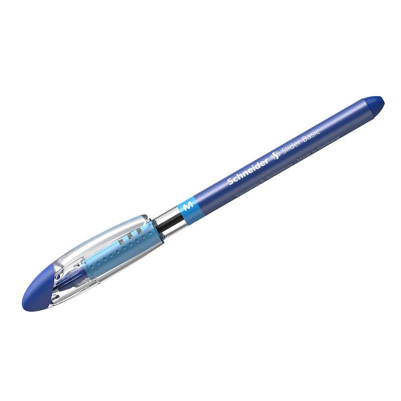Ручка шариковая Schneider "Slider Basic" синяя, 1,0мм, грип 