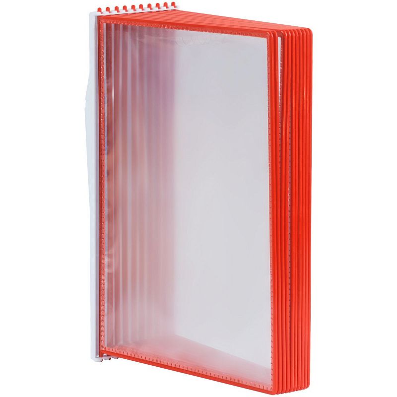 Демосистема настенная OfficeSpace с 10 панелями А4, красная