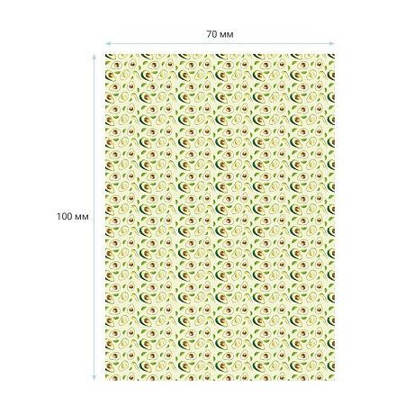 Упаковочная бумага глянц. 70*100см, MESHU "Avocado", 90г/м2