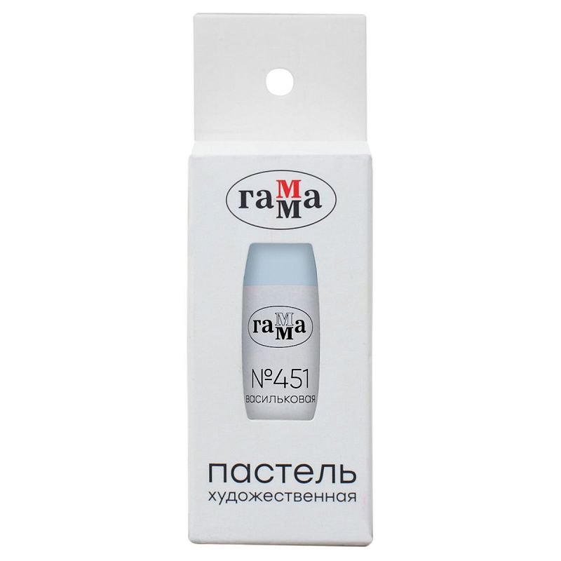 Пастель художественная Гамма, васильковый № 451, штучная, картон.упак.