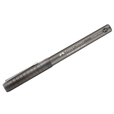 Ручка-роллер Faber-Castell "Free Ink Needle" черная, 0,5мм, одноразовая 