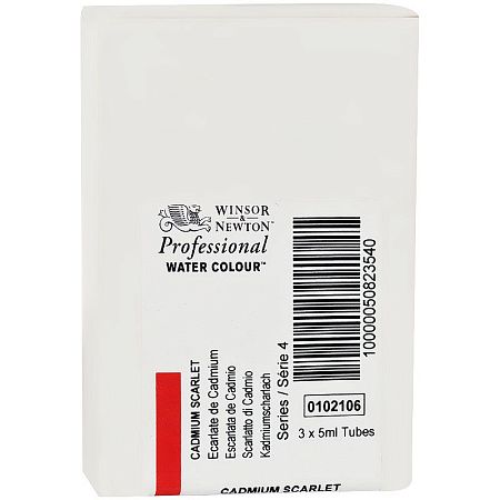 Акварель художественная Winsor&Newton "Professional", 5мл, туба, №106 кадмий алый
