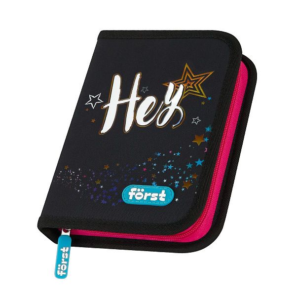Пенал 1 отделение, 200*140*40 Först "Hey!", дополнительная откидная секция, полиэстер