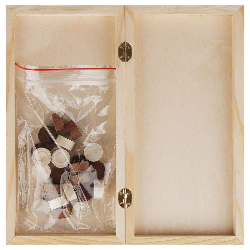 Шашки ТРИ СОВЫ деревянные с деревянной доской 29*29см