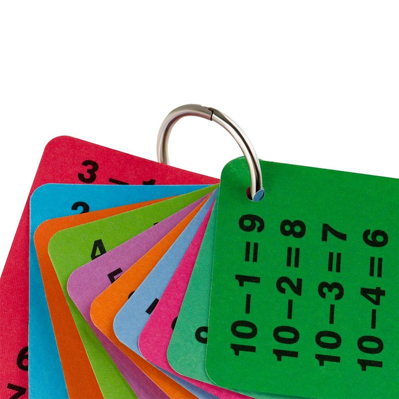 Обучающие карточки ТРИ СОВЫ "Таблица сложения/Таблица вычитания", 10шт., двусторонние, ламинированные 