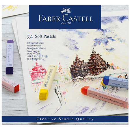 Пастель Faber-Castell "Soft pastels", 24 цвета, картон. упаковка