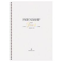 Тетрадь 80л., А4, клетка на гребне GreenwichLine "Friendship", матовая ламинация, тиснение фольгой, 80г/м2