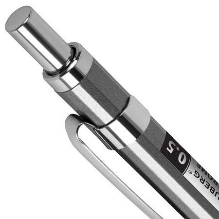 Карандаш механический 0,5 мм + грифели HB 12 штук на блистере, BRAUBERG "CHROME", 181969 