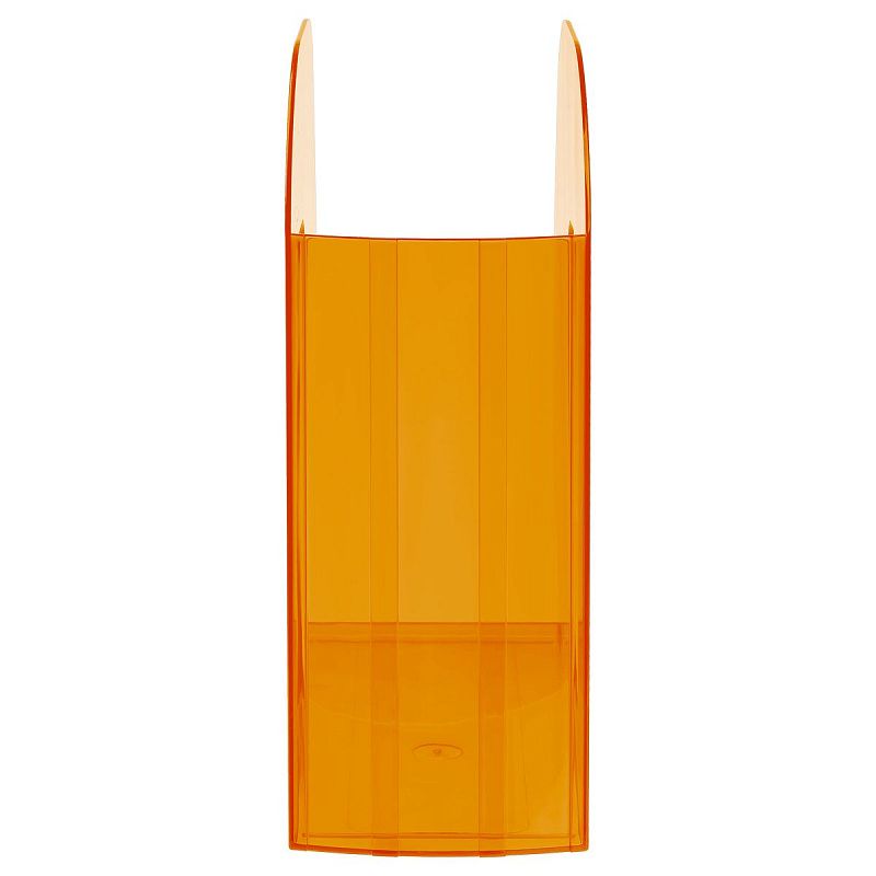 Лоток для бумаг вертикальный СТАММ "Фаворит", тонированный оранжевый, ширина 90мм