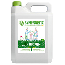 Средство для мытья посуды, фруктов, игрушек Synergetic "Алоэ", антибакт., концентрат, канистра, 5л 