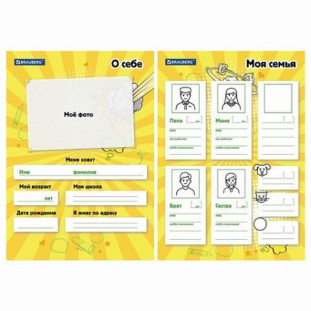 Папка-портфолио школьника, А4, на молнии, 8 вкладышей, обложка твёрдая, ОТЛИЧНИКИ, BRAUBERG, 115244 