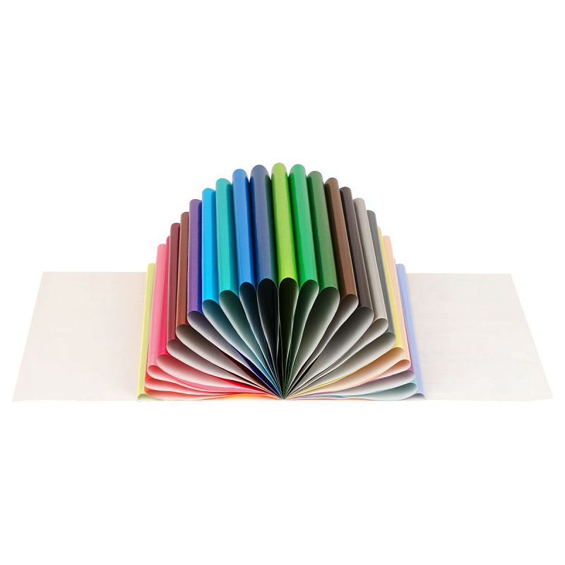 Цветная бумага мелованная A4, BG, одностор., 24 л., 24 цв., на скобе